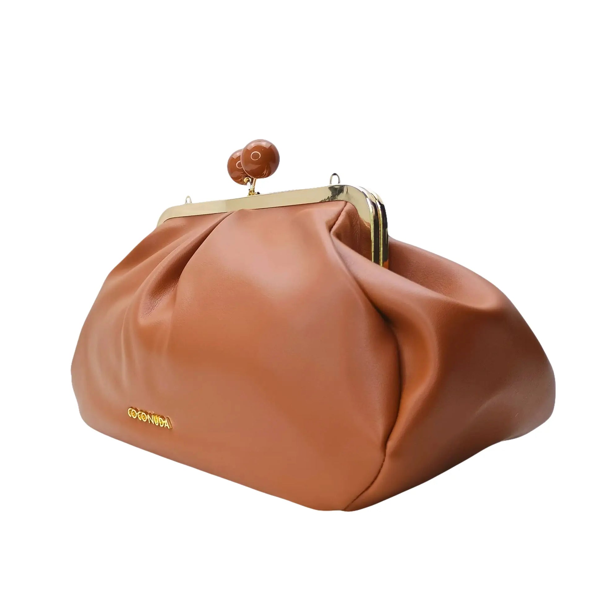 Brown Leather Clutch Bag - MS-4379 - Stile Donna Bags