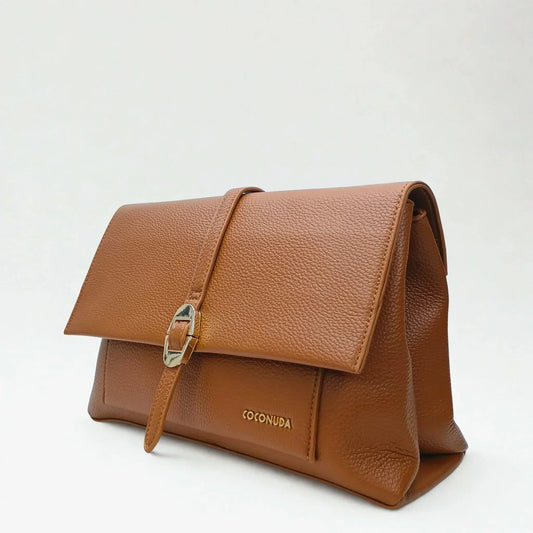 Brown Leather Clutch Bag - MS-9730 - Stile Donna Bags