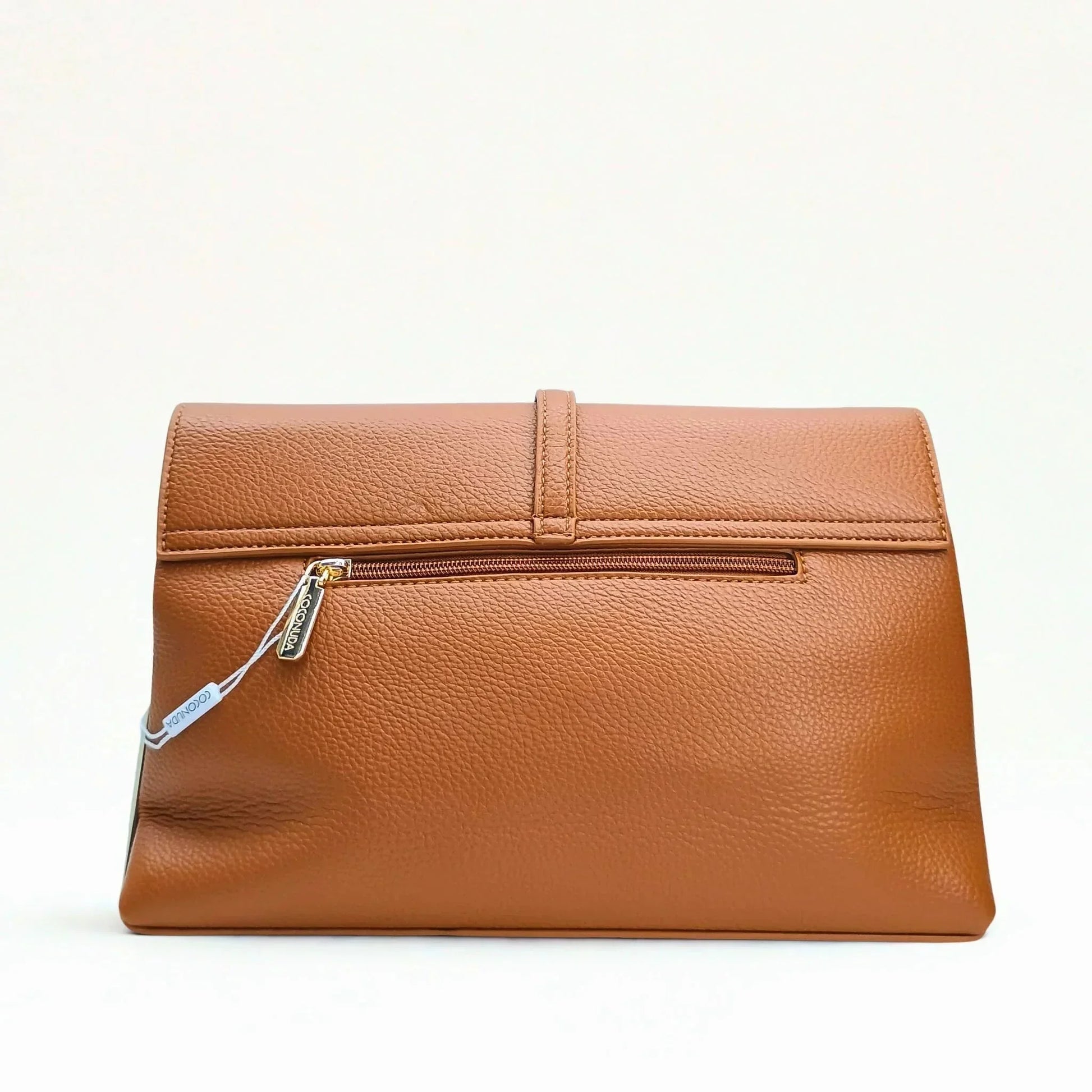 Brown Leather Clutch Bag - MS-9730 - Stile Donna Bags