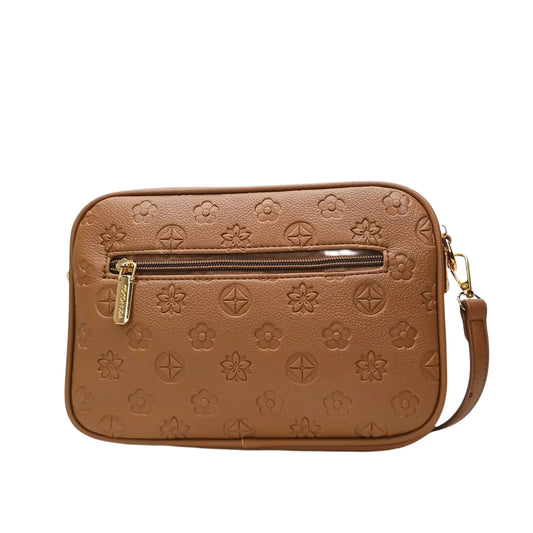 Brown Leather Crossbody Bag - MS-3751 - Stile Donna Bags