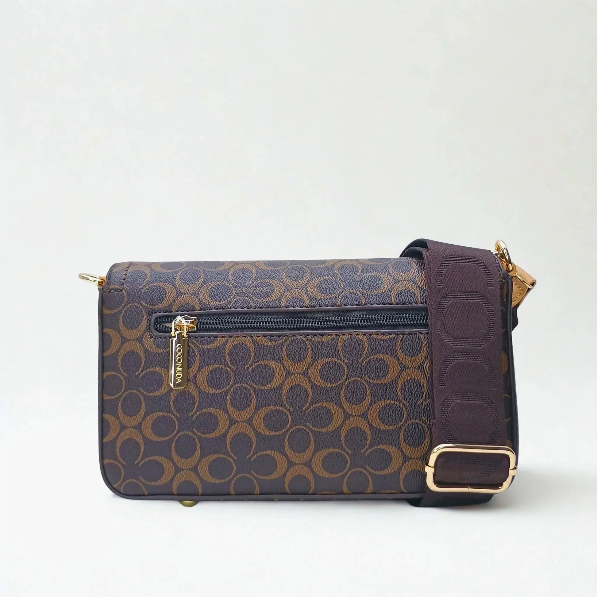 Brown Shoulder Bag with removable shoulder strap - MS-9723 - Stile Donna Bags