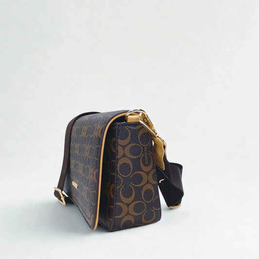 Brown Shoulder Bag with removable shoulder strap - MS-9723 - Stile Donna Bags