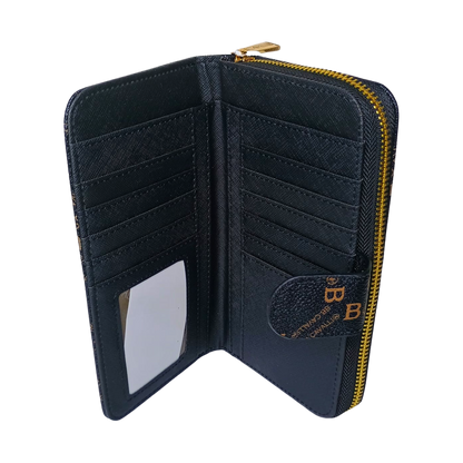 Women’s Hand Purse color Black and gold - wallet