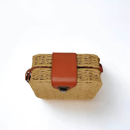 Black Woven Box Bag - MS-8958 - Stile Donna Bags