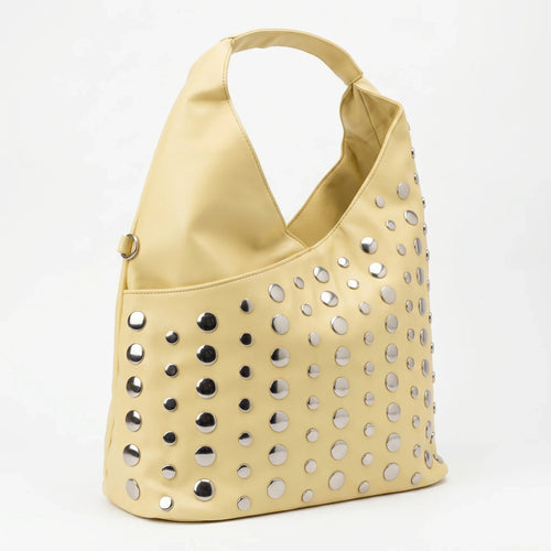Borsa Grande Con Tracolla Regolabile Silver Dot Stile Mod… | Vista aggiuntiva 14 | ecopelle | Giallo