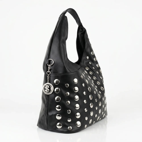 Borsa Grande Con Tracolla Regolabile Silver Dot Stile Mod… | Vista dall'alto | ecopelle | Giallo