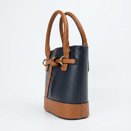 Borsa Bucky di medie dimensioni in vera pelle by Stile Donna Bags