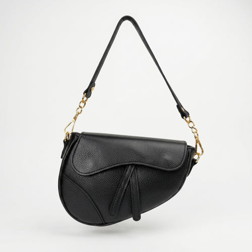Eliza - Borsa A Tracolla In Vera Pelle Con Chiusura Sicura | Dettaglio esterno | vera pelle | Rosa