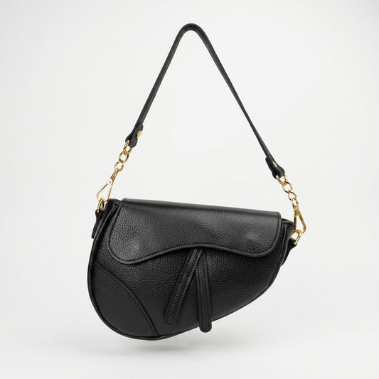 Eliza - Borsa A Tracolla In Vera Pelle Con Chiusura Sicura | Dettaglio esterno | vera pelle | Rosa