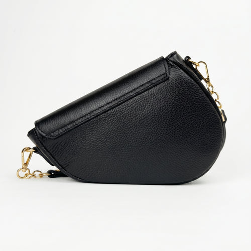 Eliza - Borsa A Tracolla In Vera Pelle Con Chiusura Sicura | Interno e tasche | vera pelle | Verde