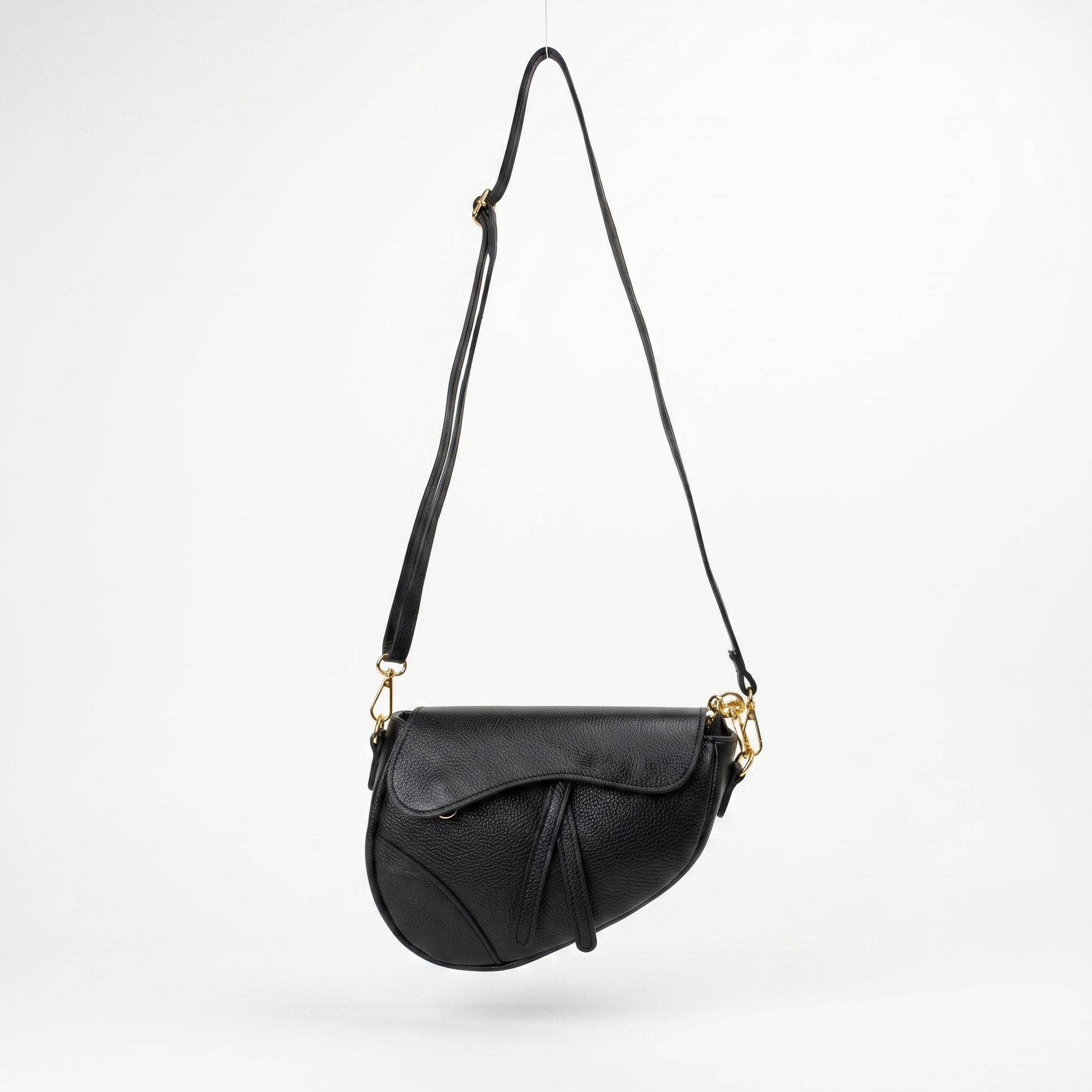 Eliza - Borsa A Tracolla In Vera Pelle Con Chiusura Sicura | Dettaglio manico | vera pelle | Verde