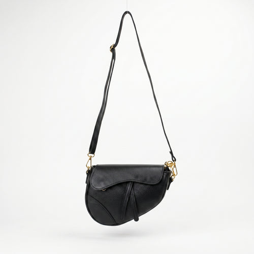 Eliza - Borsa A Tracolla In Vera Pelle Con Chiusura Sicura | Dettaglio manico | vera pelle | Verde