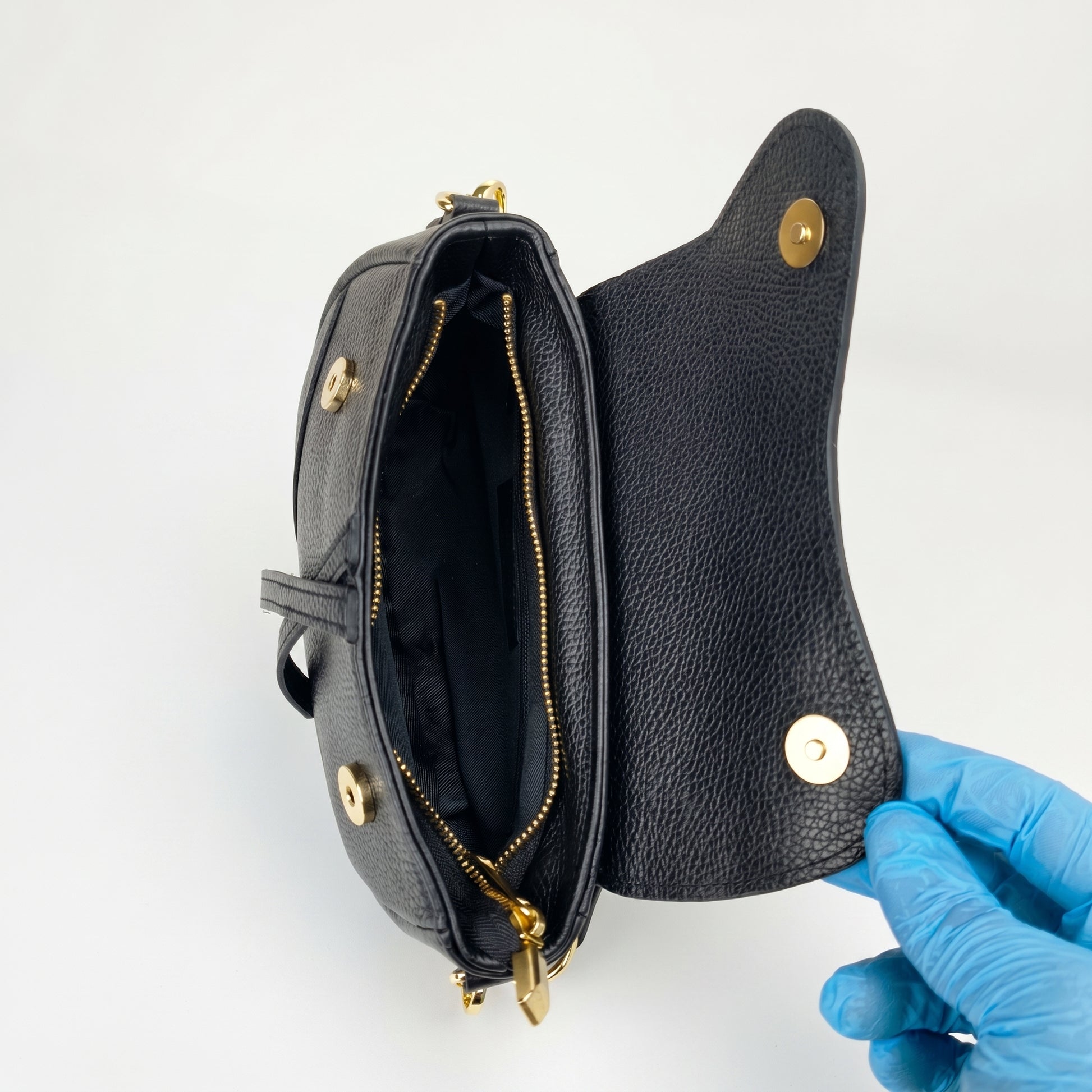 Eliza - Borsa A Tracolla In Vera Pelle Con Chiusura Sicura | Vista dall'alto | vera pelle | Verde