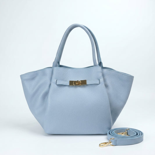 Borsa tote Azura con manico superiore in vera pelle - Made in Italy by Stile Donna Bags