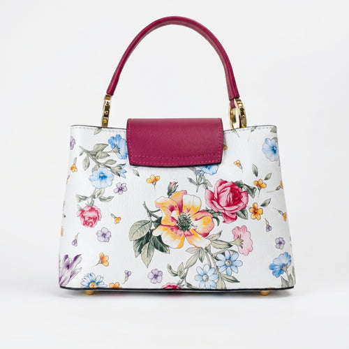 Borsa a Tracolla Rimovibile in Vera Pelle per Donne | Interno e tasche | vera pelle | Rosa