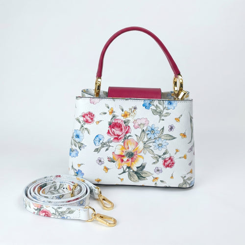 Borsa a Tracolla Rimovibile in Vera Pelle per Donne | Close-up chiusura | vera pelle | Rosa