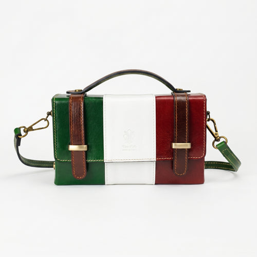 Mini Borsa Brick in Vera Pelle Con Chiusura Magnetica Per… | Vista posteriore | vera pelle