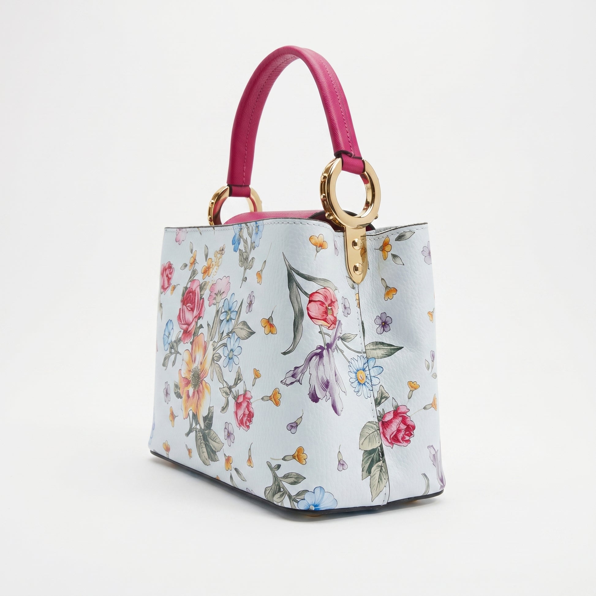 Borsa a Tracolla Rimovibile in Vera Pelle per Donne | Vista dall'alto | vera pelle | Rosa