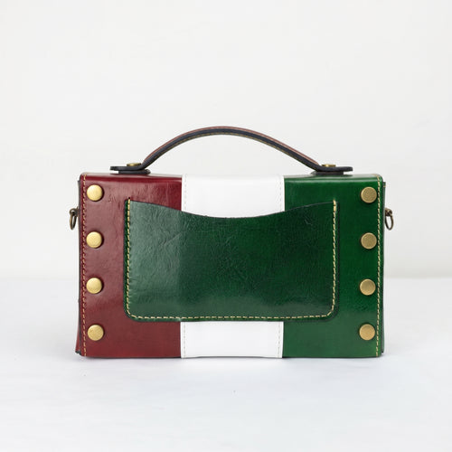 Mini Borsa Brick in Vera Pelle Con Chiusura Magnetica Per… | Interno e tasche | vera pelle