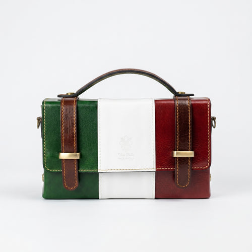 Mini Borsa Brick in Vera Pelle Con Chiusura Magnetica Per… | Vista frontale | vera pelle