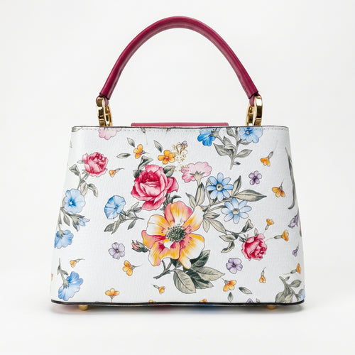 Borsa a Tracolla Rimovibile in Vera Pelle per Donne | Vista posteriore | vera pelle | Rosa
