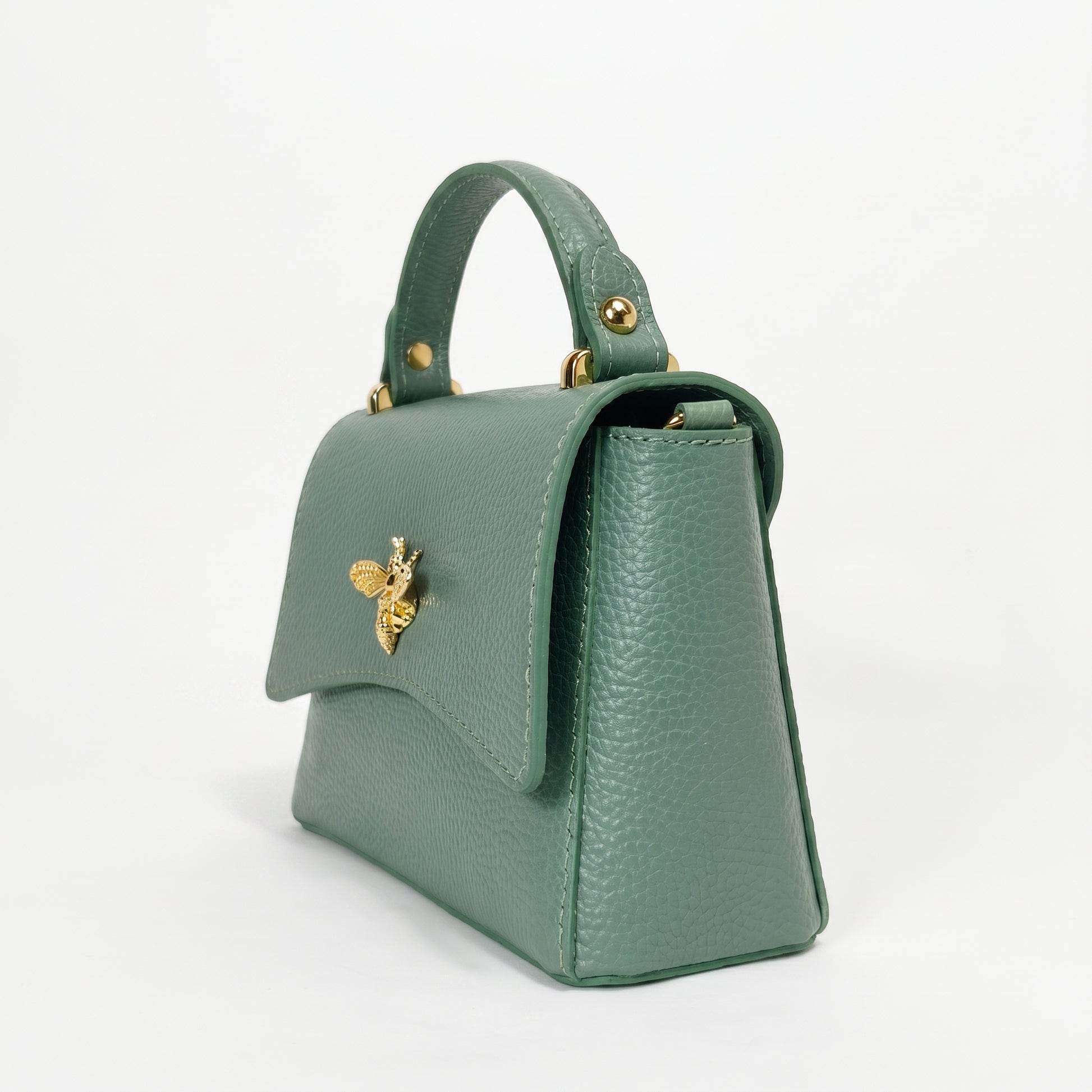 Borsa a Farfalla Mini Vera Pelle | Vista aggiuntiva 11 | vera pelle | Bianco