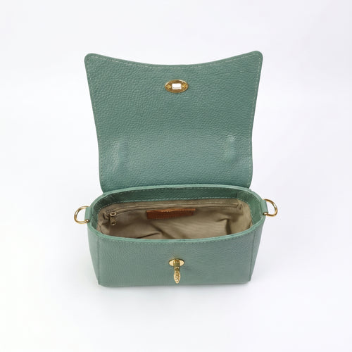 Borsa a Farfalla Mini Vera Pelle | Vista dall'alto | vera pelle | Bianco