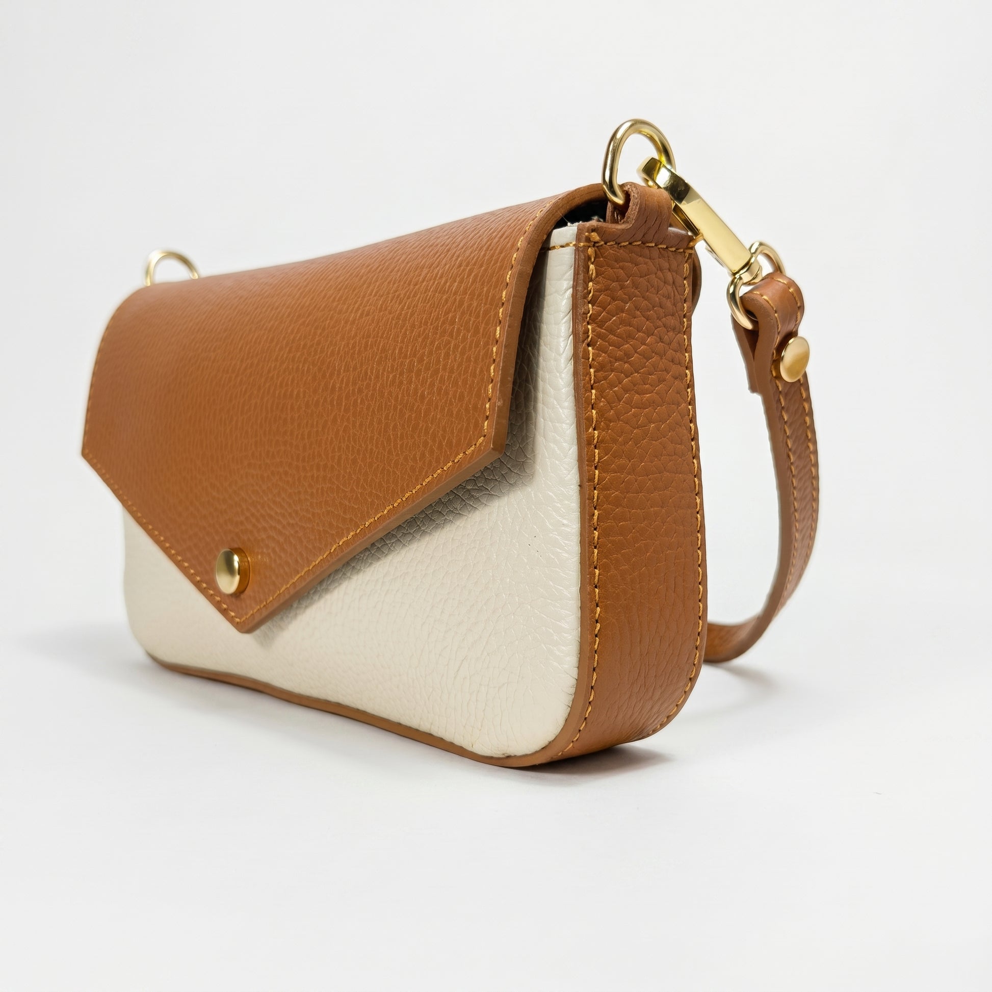Monica Borsa Vera Pelle Con Tracolla Magnetica | Vista aggiuntiva 11 | vera pelle | Bianco