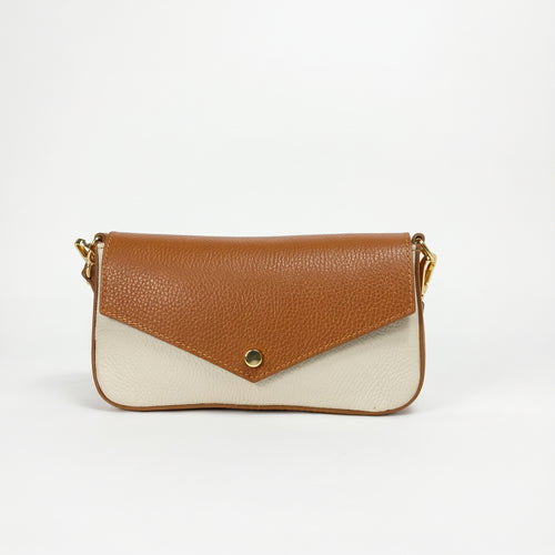 Monica Borsa Vera Pelle Con Tracolla Magnetica | Vista laterale | vera pelle | Nero