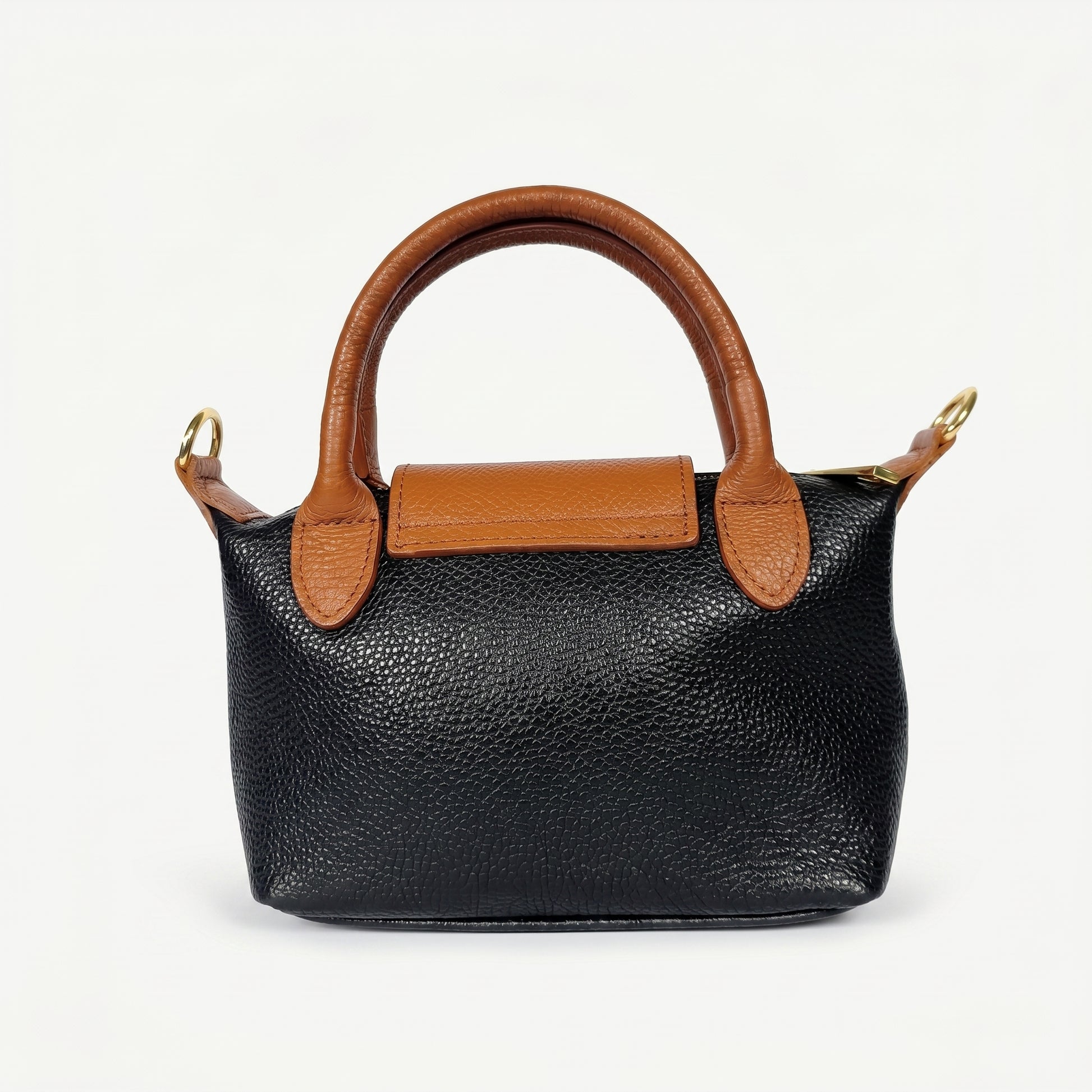 Venis mini borsa mano bicolore vera pelle – vista 6
