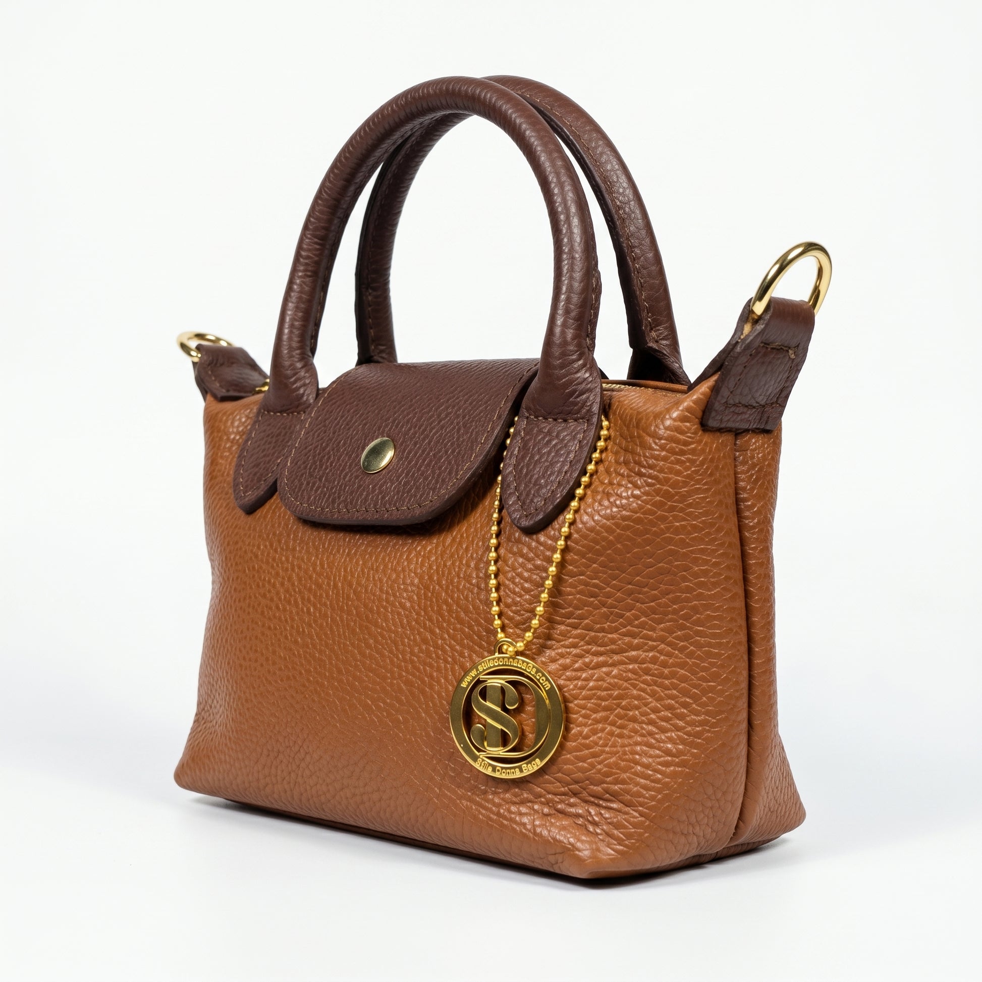 Venis mini borsa mano bicolore vera pelle – vista 4