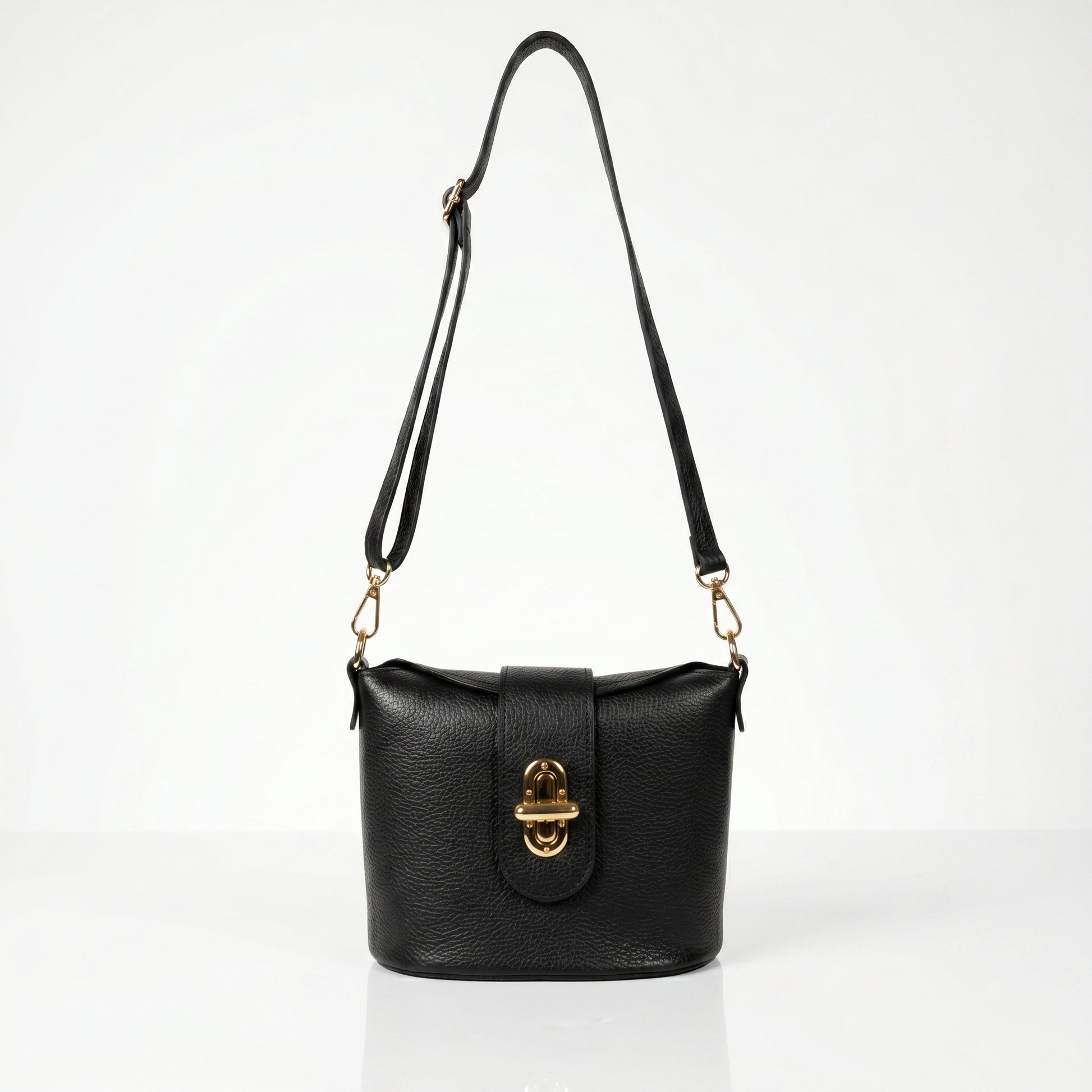 Emma borsa donna vera pelle con chiusura a torsione – vista 7