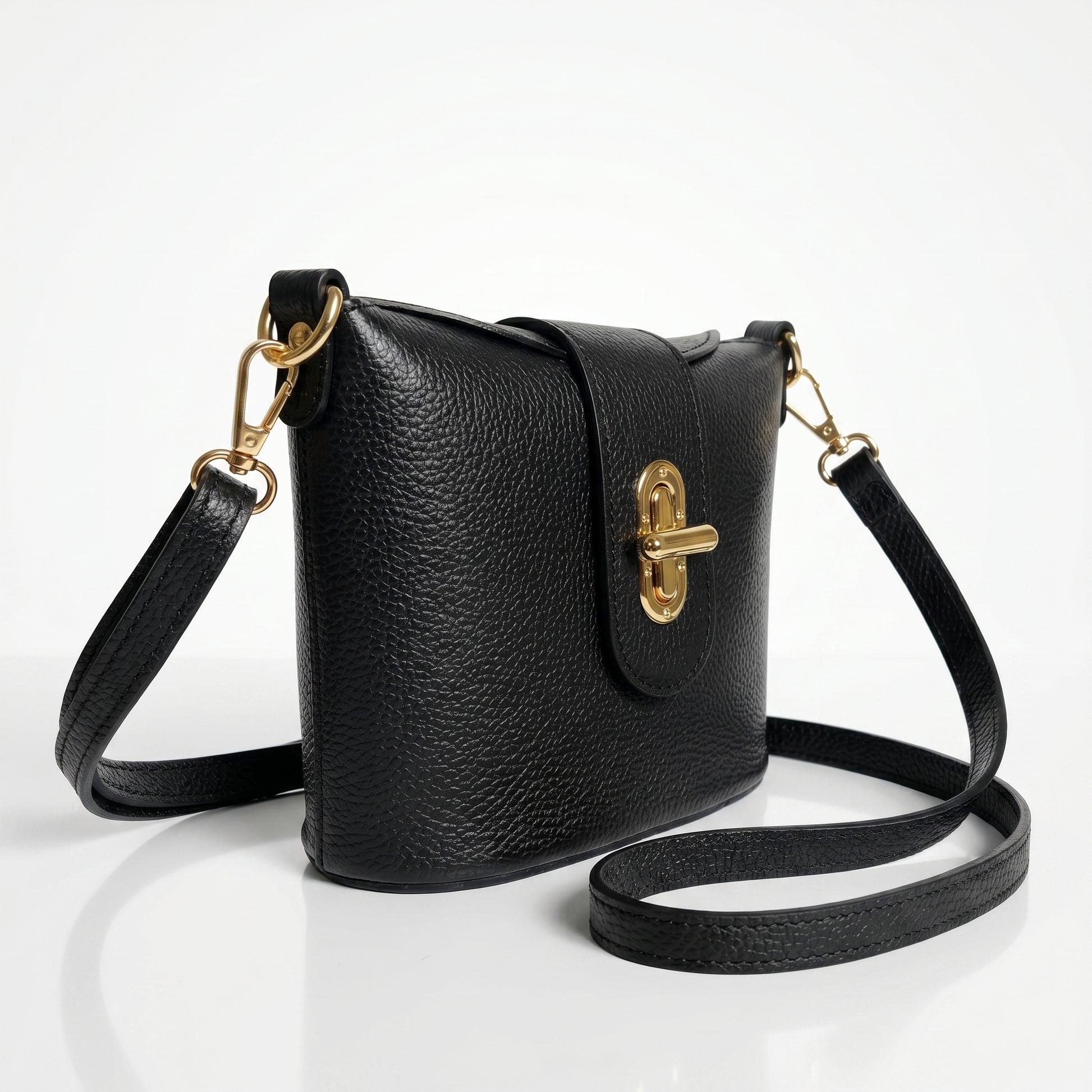 Emma borsa donna vera pelle con chiusura a torsione – vista 5