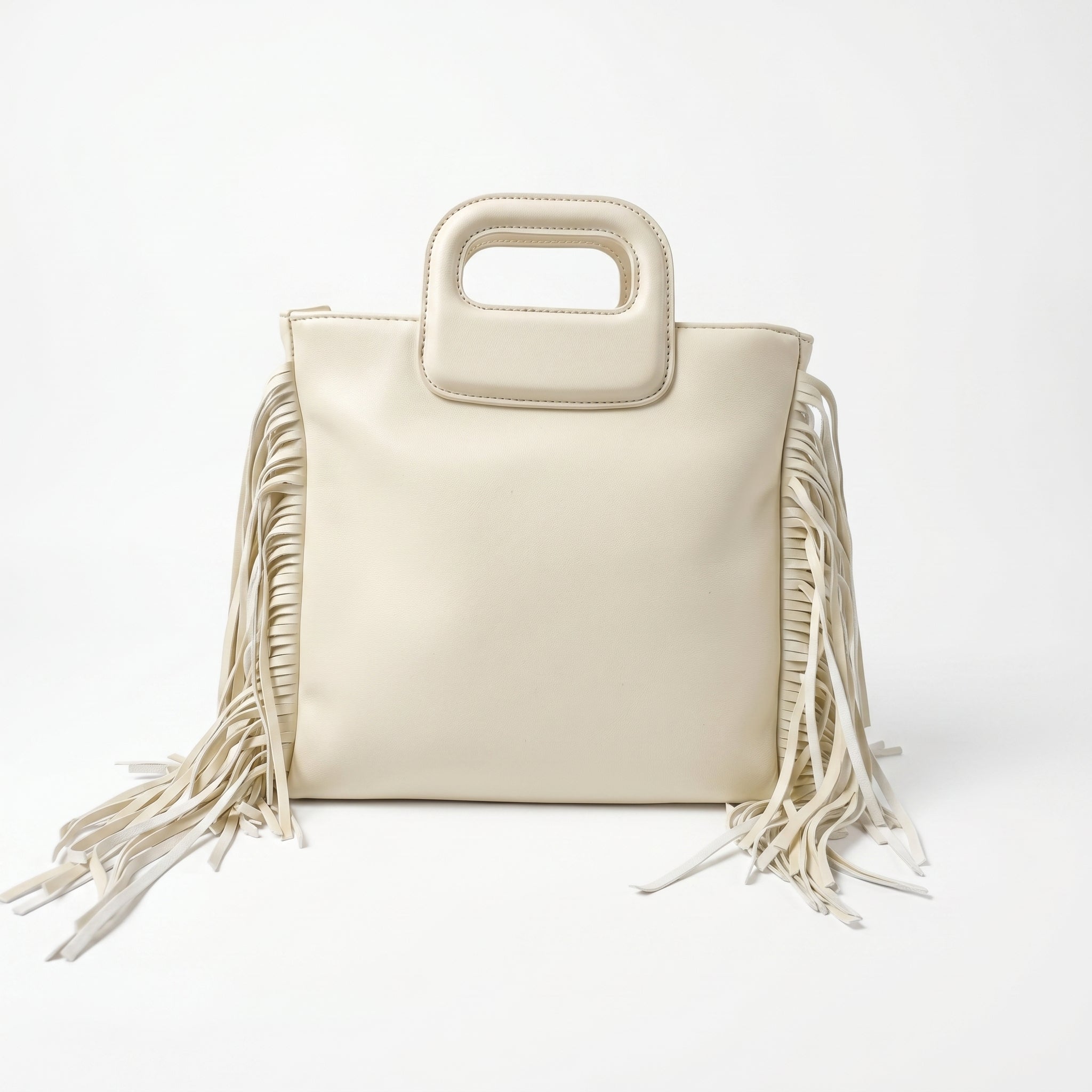 Coconuda Borsa Tote con Frange – Manico Strutturato e Tracolla Removibile