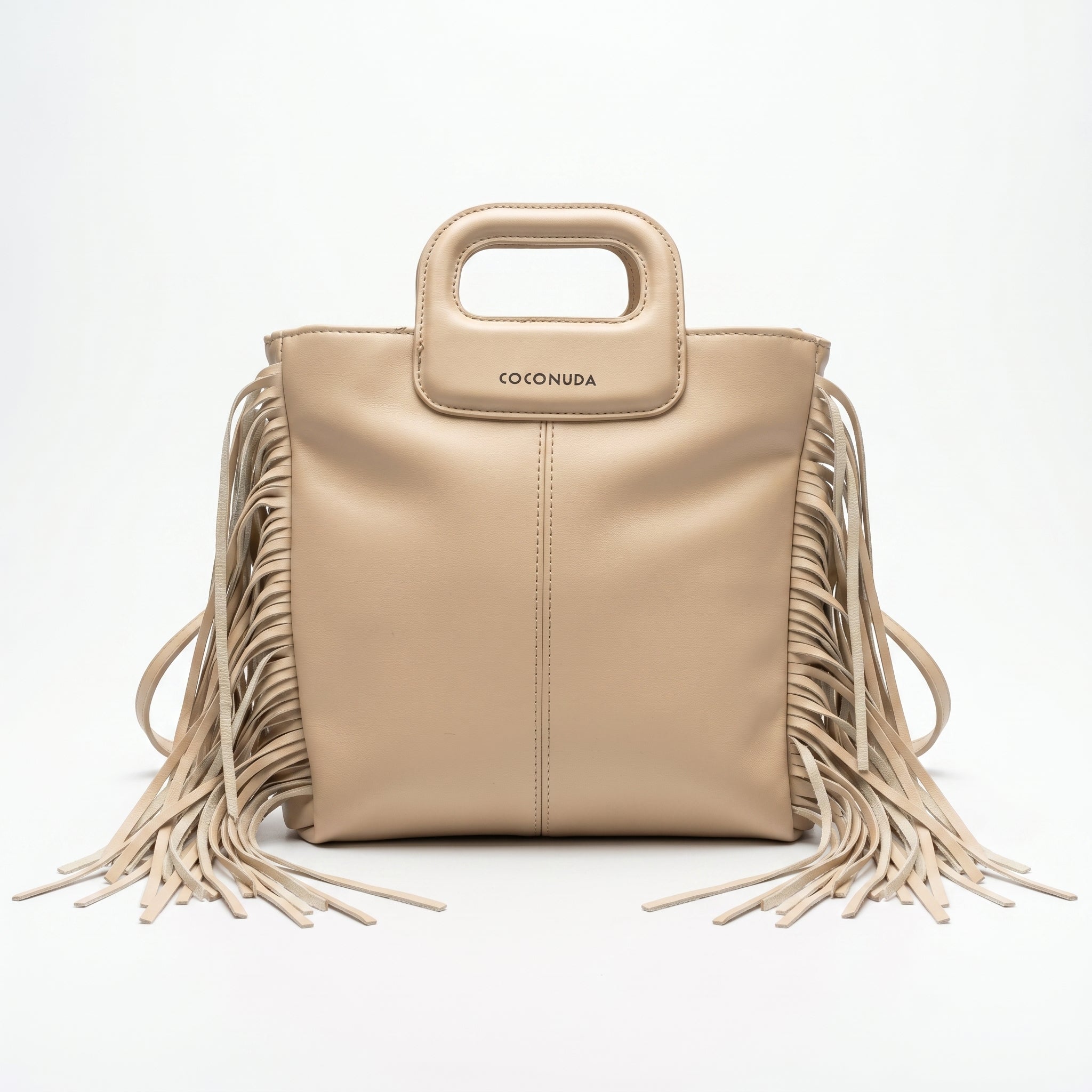 Coconuda Borsa Tote con Frange – Manico Strutturato e Tracolla Removibile