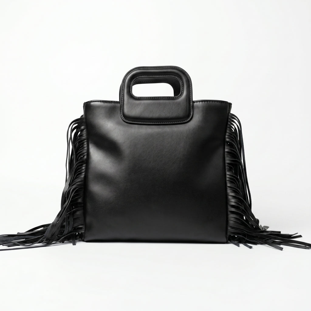 Coconuda Borsa Tote con Frange – Manico Strutturato e Tracolla Removibile