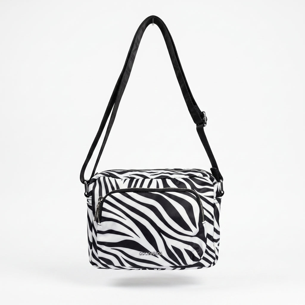Coconuda Zebra-Nylon-Tasche mit Animalier-Print