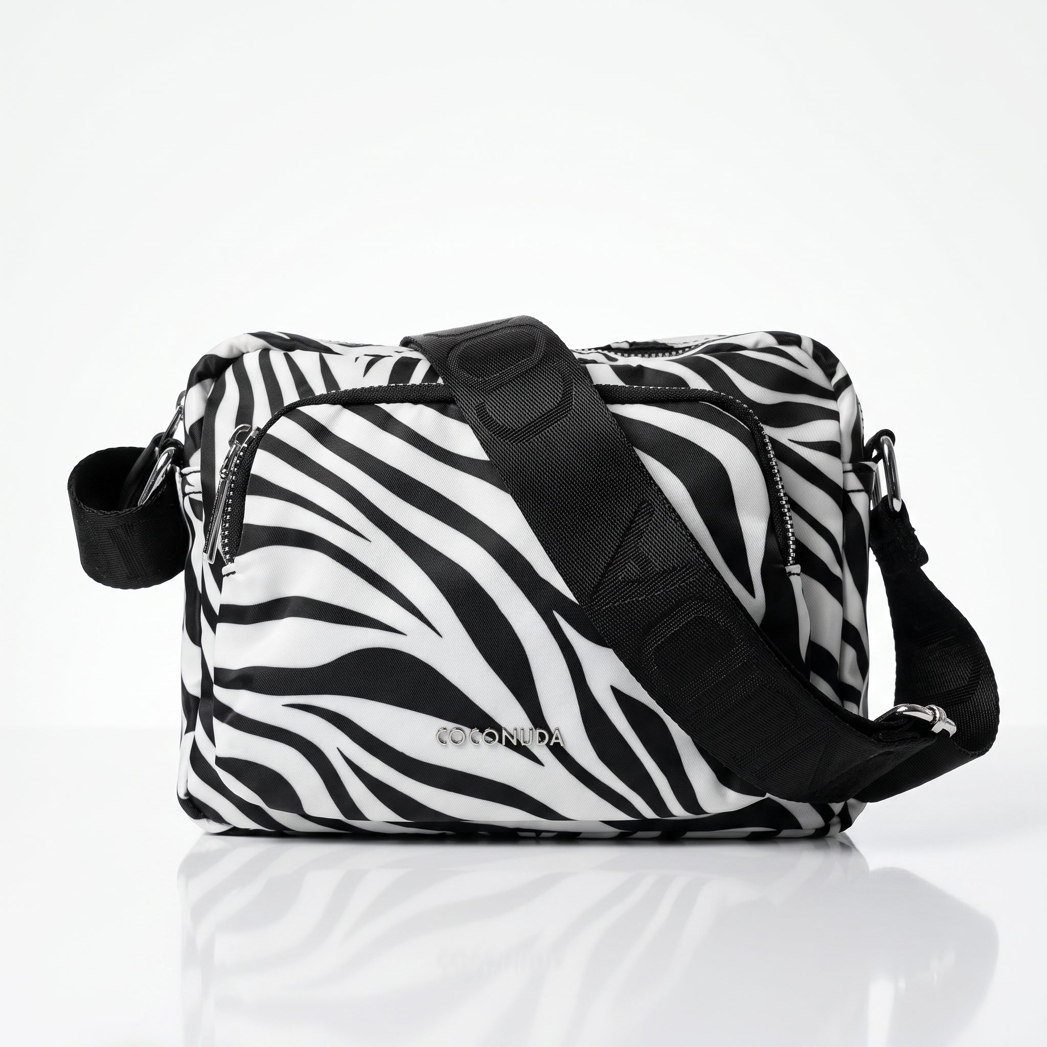Coconuda Zebra-Nylon-Tasche mit Animalier-Print