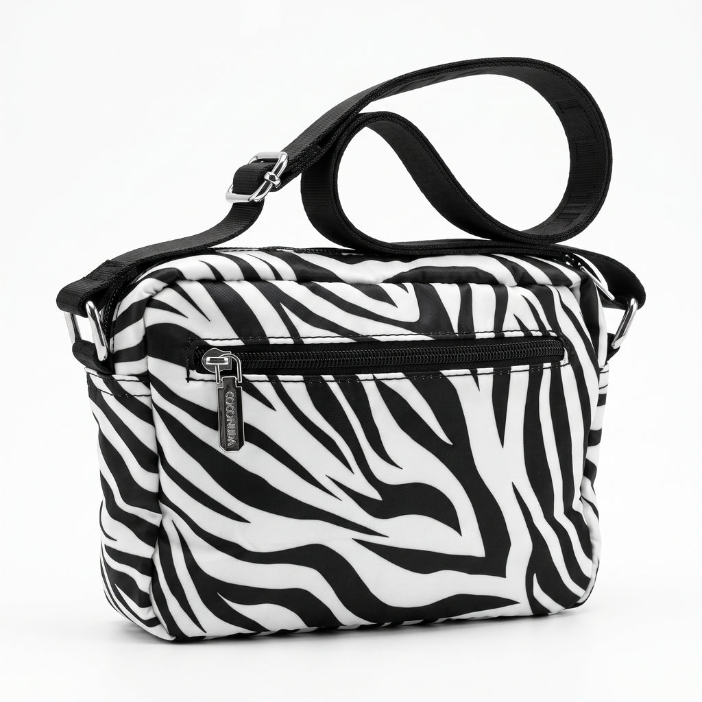 Coconuda Zebra-Nylon-Tasche mit Animalier-Print