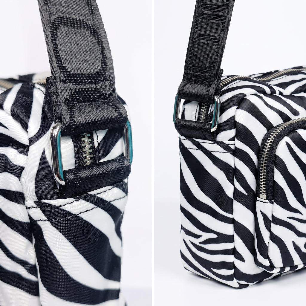 Coconuda Zebra-Nylon-Tasche mit Animalier-Print