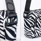 Coconuda Zebra-Nylon-Tasche mit Animalier-Print