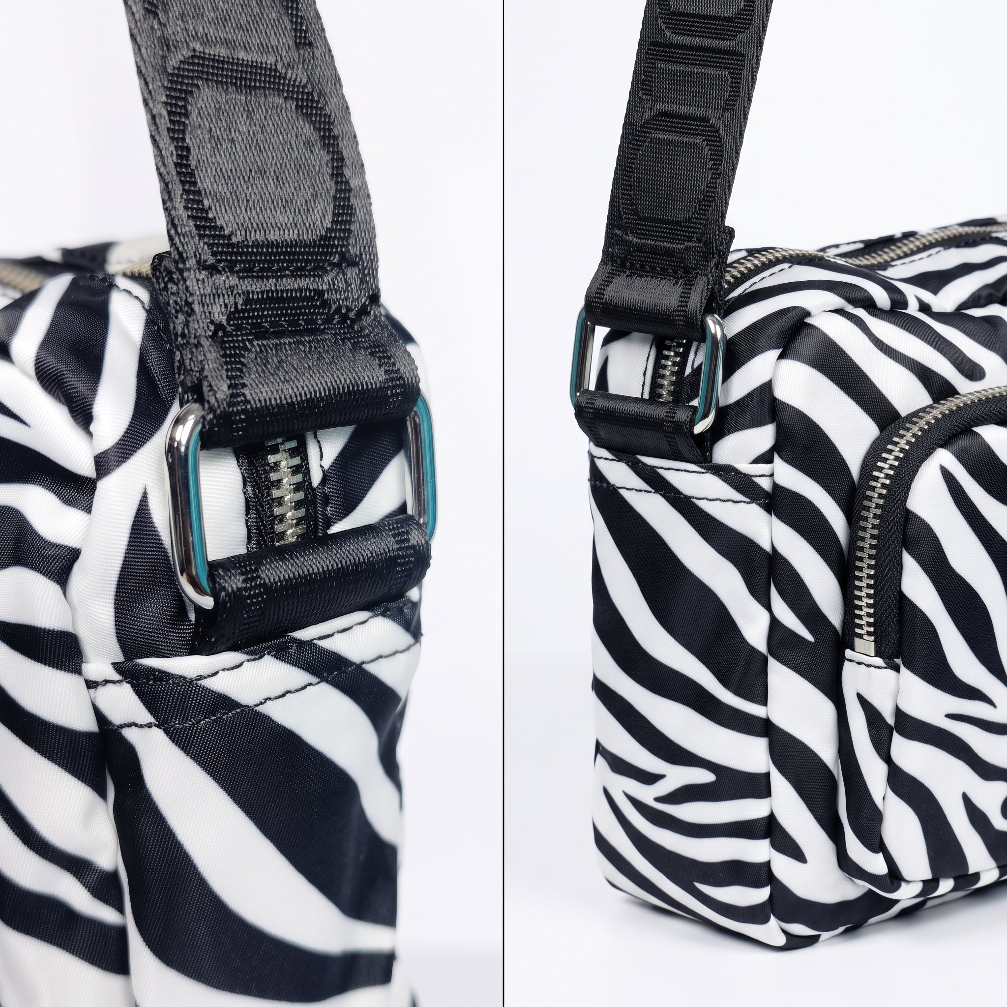 Coconuda Zebra-Nylon-Tasche mit Animalier-Print
