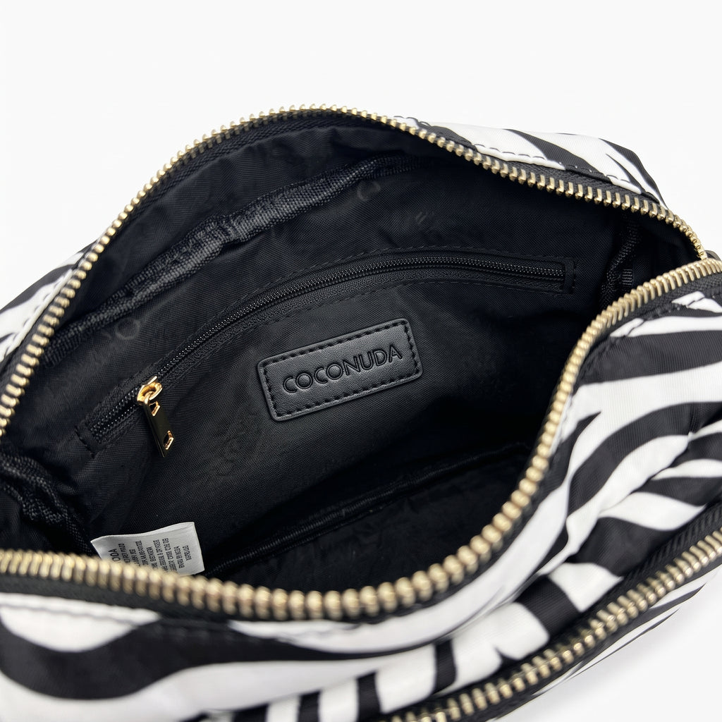 Coconuda Zebra-Nylon-Tasche mit Animalier-Print