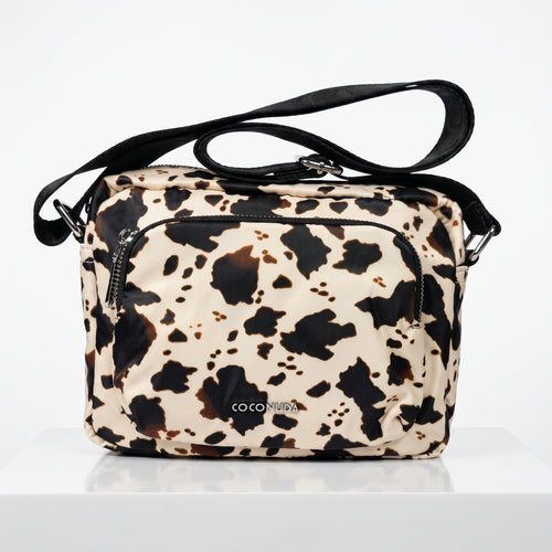 Bolso Coconuda Cebrado de Nylon con Estampado Animalier