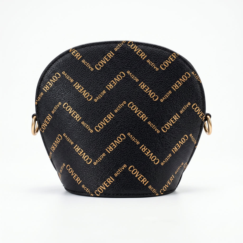 Coveri Active Runde Umhängetasche – Monogramm mit Schmetterlingen  