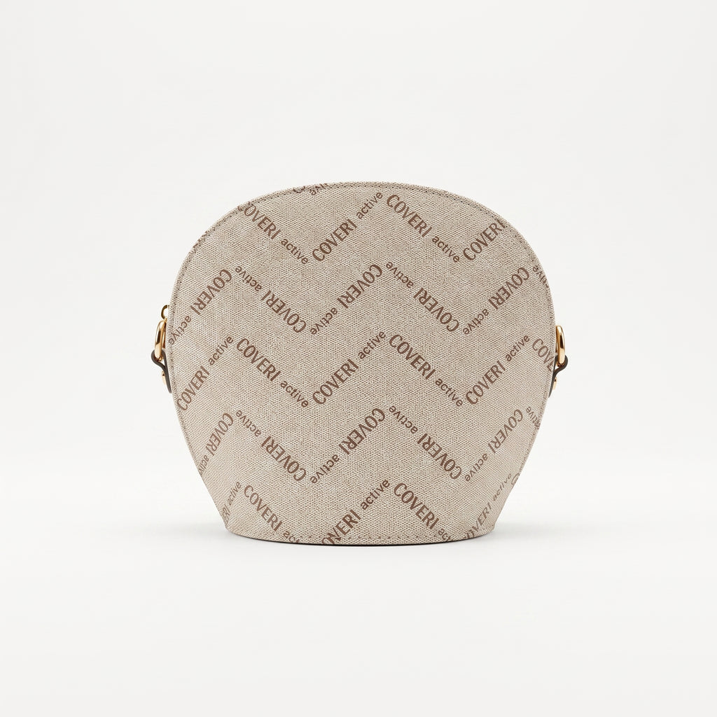 Coveri Active Runde Umhängetasche – Monogramm mit Schmetterlingen  