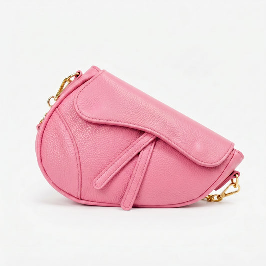 Eliza - Borsa A Tracolla In Vera Pelle Con Chiusura Sicura | Vista laterale | vera pelle | Bianco