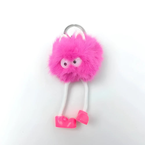 charm-per-borsa-personaggio-pom-ciondolo-portachiavi-pompon-rosa-562 - Stile Donna Bags