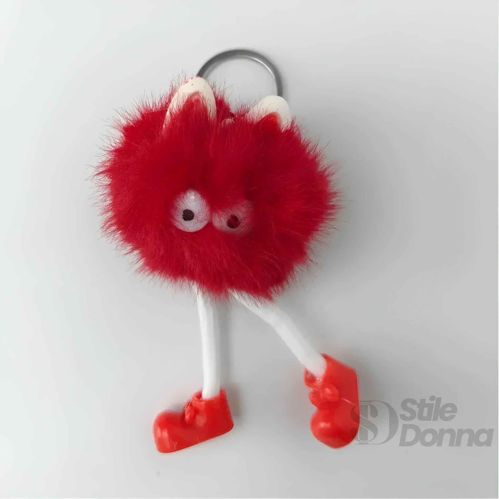 charm-per-borsa-personaggio-pom-ciondolo-portachiavi-pompon-rosso-209 - Stile Donna Bags