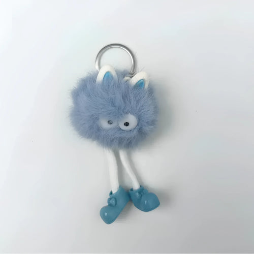 charm-per-borsa-personaggio-pom-ciondolo-portachiavi-pompon-soffice-399 - Stile Donna Bags